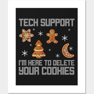 Funny Christmas Tech Support Shirt Computer Progra Posters and Art